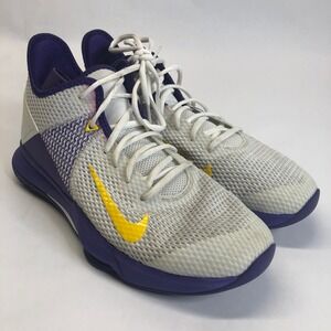 Nike LeBron Witness‎ IV Basketball Shoes Purple Gold Mens Size 9.5